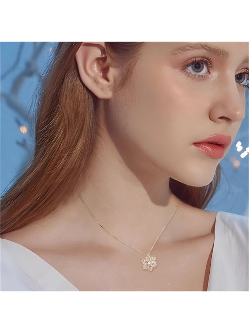 Dainty Chain Simple Pendant Necklace for Women, Cute Statement - Picture 2 of 8